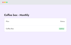 Account dashboard